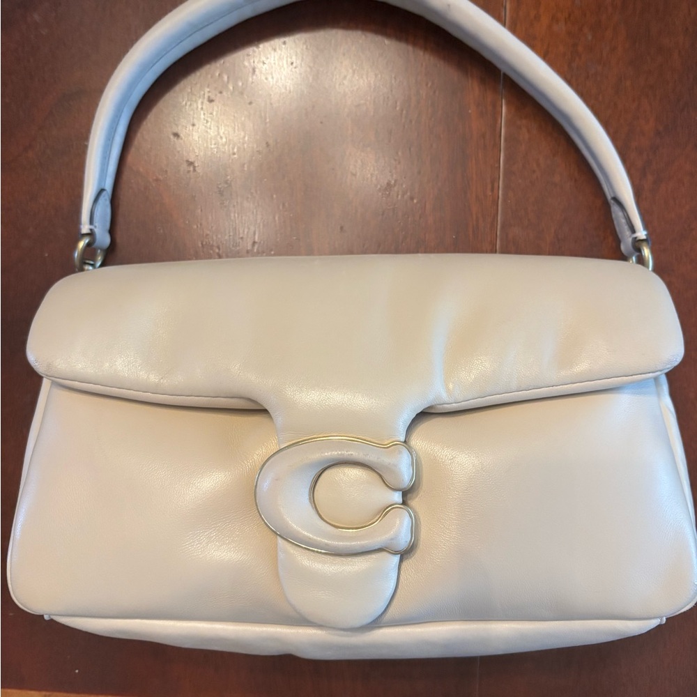 Coach Pillow Tabby Ivory Leather Shoulder Bag